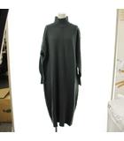 ビームスハート BEAMS HEART ニットワンピース ロング 長袖 緑 ハイネック /JP