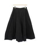 ミズイロインド mizuiro ind キュロット フレアパンツ イージー ウエストゴム ワンカラー 無地 F 黒 ブラック /BB