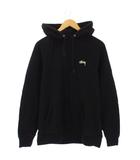 ステューシー STUSSY ロゴ刺繍 プルオーバーパーカー スウェット M 黒 /KH