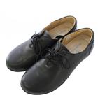 リーガル REGAL Walker ローカットシューズ レースアップ ローヒール レザー ワンカラー 23cm 黒 ブラック /BB