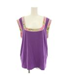 レオナール LEONARD ノースリーブ カットソー 花柄 44 紫 /YM