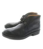 トッズ TOD'S チャッカブーツ レザー 6 黒 ブラック /KU