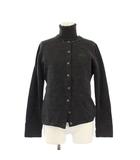 マリナドブルボン MARINA DE BOURBON アンサンブルニット カーディガン 長袖 ノースリーブ タートルネック 刺繍 ウール L グレー /BB