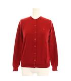 ラルフローレン RALPH LAUREN カーディガン ニット 長袖 S 赤 レッド クルーネック ロゴ刺繍 /YM