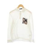 ポロシャツ 長袖 チェック柄 M 白 51P12-621-02 /KH