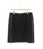 ポールスミス ブラック Paul Smith BLACK スカート 48L 黒 サイドライン ひざ丈 /JP