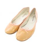 レペット Repetto サンドリオン Cendrillon バレエシューズ エナメル ラウンドトゥ 40 オレンジ /TK