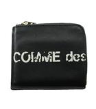 コムデギャルソン COMME des GARCONS ヒュージロゴ HUGE LOGO コンパクトウォレット 財布 小銭りえ ジップ ウォレット レザー 黒 ブラック /SS ■OS
