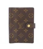 ルイヴィトン LOUIS VUITTON アジェンダPM モノグラム 手帳ケース 手帳カバー 二つ折り キャンバス ロゴ 総柄 茶 ブラウン /BB ■OH