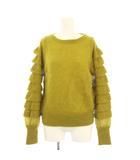 ニット セーター 長袖 モヘヤ混 M 黄緑 GBFAP-06390 /KH