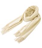 ジョンストンズオブエルガン Johnstons of Elgin マフラー フリンジ ワンカラー 無地 カシミヤ アイボリー /BB