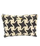 ステラマッカートニー STELLA McCARTNEY クラッチバッグ セカンドバッグ キャンバス バイカラー 総柄 アイボリー 黒 ブラック /BB