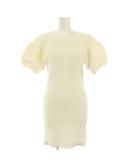 サカイラック sacai luck リブニットワンピース ミニ 半袖 2 白 15SSLU872 /KH