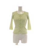 アンサンブルニット 緑 グリーン ラウンドネック 七分袖 /AU