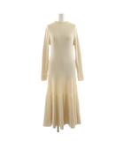 セルフォード CELFORD 22SS クロチェレースリブニットワンピース ロング 長袖 38 アイボリー /RR