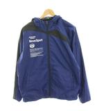 デサント DESCENTE マウンテンパーカー ジャケット 上着 L 青 ブルー ナイロン ロゴプリント ジップアップ /HN