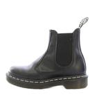 ドクターマーチン DR.MARTENS サイドゴアブーツ ショート ローヒール ワンカラー ロゴ UK3 黒 ブラック /BB