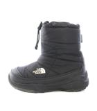 ザノースフェイス THE NORTH FACE K Nuptse Bootie WP ヌプシブーティーウォータープルーフ ショートブーツ 厚底 ワンカラー ロゴ US12 18cm 黒 ブラック NFJ51780 /BB
