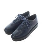 ナノユニバース nano universe ドレスシューズ レースアップシューズ 36 23cm ネイビー 厚底 /RI ■OS
