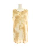 ケイビーエフ KBF アーバンリサーチ タンクトップ カットソー ONE ベージュ タイダイ柄 総柄 ノースリーブ KB05-21V430 /HN