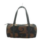 ハンドバッグ ミニバッグ 総柄 茶 黒 /MI