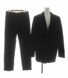 スーツ セットアップ 上下 ベロア テーラードジャケット 総裏地 パンツ ジップフライ 3 黒 ブラック 578-220009 578-242012 /KU
