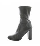 ケンゾー KENZO ショートブーツ チャンキーヒール 37 黒 ブラック /AN55