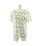 エルメス HERMES クリケティス Tシャツ カットソー 半袖 クルーネック 総柄 42 白 ホワイト 黒 ブラック 2E4600DG /KU