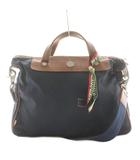 オロビアンコ OROBIANCO ハンドバッグ ショルダーバッグ 2way ナイロン レザー 紺 ネイビー 茶 ブラウン /AN19