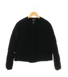 アルマーニエクスチェンジ A/X ARMANI EXCHANGE ダウンジャケット ベロア ノーカラー S/P/P ブラック /ES