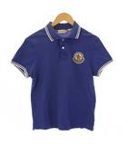 モンクレール MONCLER Slim Fit ポロシャツ 半袖 ロゴ S 青 /BM