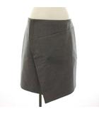 バレンシアガ BALENCIAGA ラップスカート ひざ丈 千鳥格子 38 グレー /YM