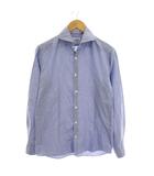 ジャンネット GIANNETTO Slim Fit シャツ ホリゾンタルカラー 長袖 M ブルー /YM