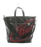 ディーゼル DIESEL トートバッグ ショルダーバック 2way ロゴ 黒 ブラック 赤 レッド /AN25