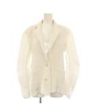 ミーイッセイミヤケ me ISSEY MIYAKE テーラードジャケット アウター シングル ストレッチ ワンカラー 白 ホワイト /BB