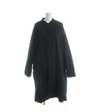 無印良品 良品計画 コート S-M 黒 ブラック 無地 バンドカラー 長袖 /AP