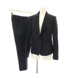 ピーエスポールスミス PS Paul Smith スーツ セットアップ 上下 テーラードジャケット シングル パンツ スラックス ストライプ柄 絹 シルク混 38 紺 ネイビー /YT