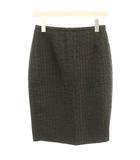 マックスマーラ MAX MARA タイトスカート 36 茶 ブラウン 黒 ブラック クロコダイル柄 ひざ丈 11060809 /HN