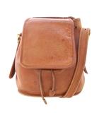 コーチ COACH オールドコーチ ショルダーバッグ 巾着型 レザー ワンカラー ロゴチャーム 茶 ブラウン 9952 /BB