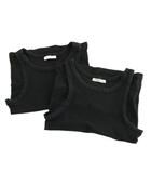 フミカ ウチダ FUMIKA ニードルドローイングタンクトップ NEEDLE DRAWING TANKTOP 2枚セット 袋付き M 黒 ブラック FU-P-UW005 /YT