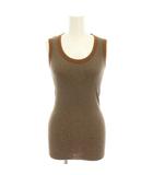 フミカ ウチダ FUMIKA ボーダーUネックノースリーブ BORDER U-NECK NO-SLEEVE タンクトップ ボーダー柄 F 茶 ブラウン FU-L-UW003 /YT