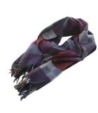 アクアスキュータム AQUASCUTUM マフラー ストール フリンジ 紫 パープル /SR