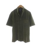 ラルフローレン パープルレーベル RALPH LAUREN PURPLE LABEL シャツ パイル オープンカラー 半袖 XL カーキ /AN41