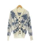 ティーエムティー TMT ニットカーディガン 長袖 ショールカラー ストレッチ バイカラー L 白 ホワイト 青 ブルー タグ付き TKN-S1801 /BB