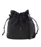 クレドラン CLEDRAN ショルダーバッグ 巾着型 ナイロン ロゴ ワンポイント ワンカラー 黒 ブラック /BB