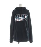 ナイキ NIKE パーカー トレーナー 上着 M 黒 ブラック 裏起毛 ロゴプリント フード付き 長袖 /AP