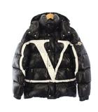 ヴァレンティノ ヴァレンチノ  VALENTINO モンクレール MONCLER ダウンジャケット フーディ ジップアップ ロゴ 46 黒 SV3CN00A5AG /KH