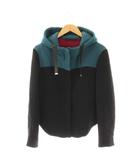 コスチュームナショナル CoSTUME NATIONAL ジップアップパーカー ジャケット 38 グリーン 黒 /NR