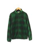 コロンビア Columbia フリースジャケット ブルゾン チェック柄 L グリーン ブラック /ES