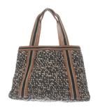 レスポートサック LesportSAC トートバッグ ナイロン 総柄 黒 ベージュ 茶色 ブラウン /SR